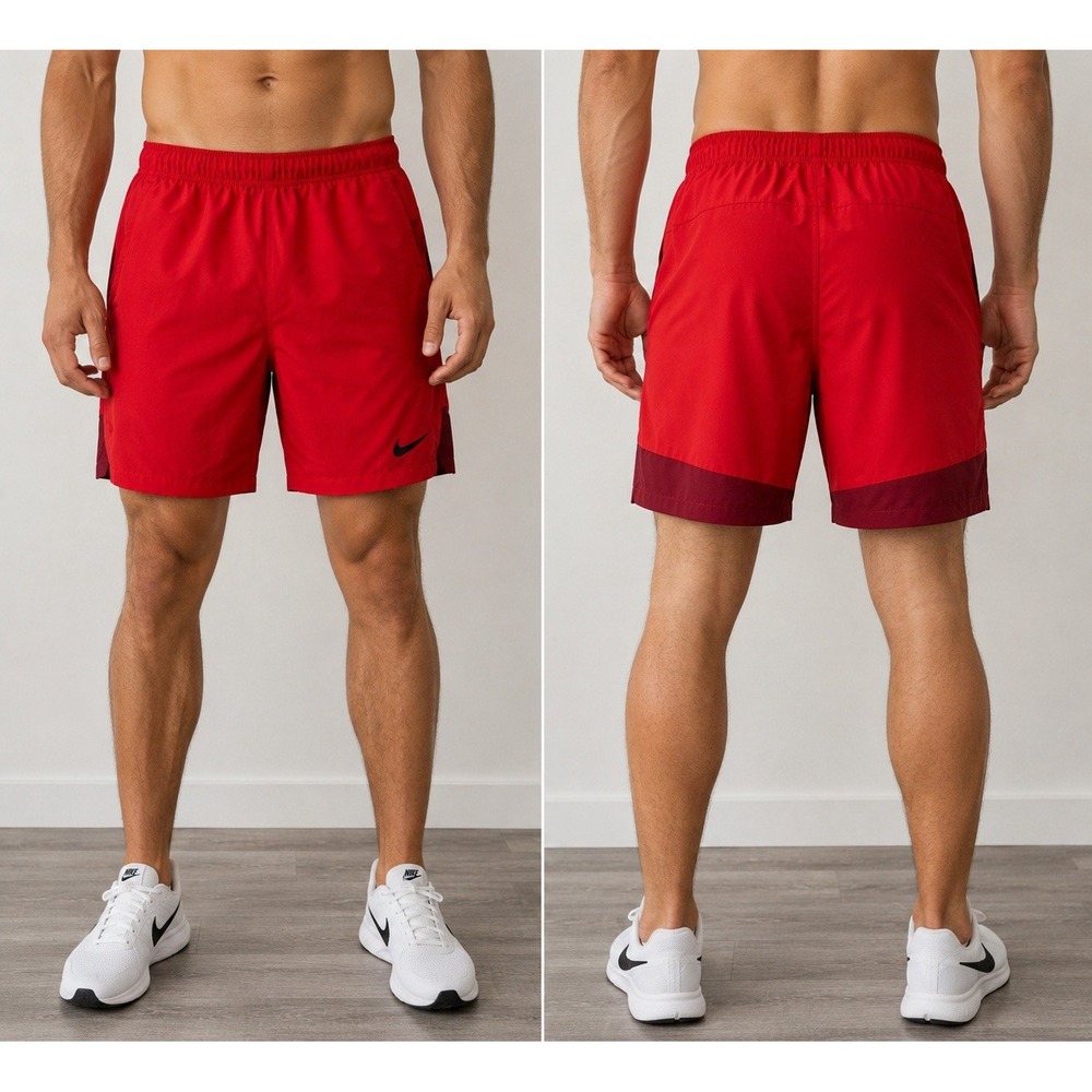 Nike Dri-FIT Training Shorts Men's Small‎ Red Athletic Gym Workout Excellent